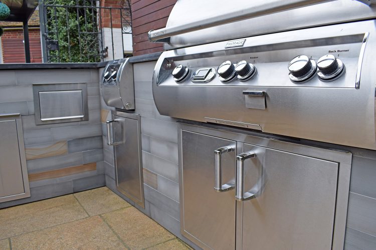 Stainless Steel Bbq Doors And Storage, Stainless Steel Outdoor Kitchen Cabinets Uk