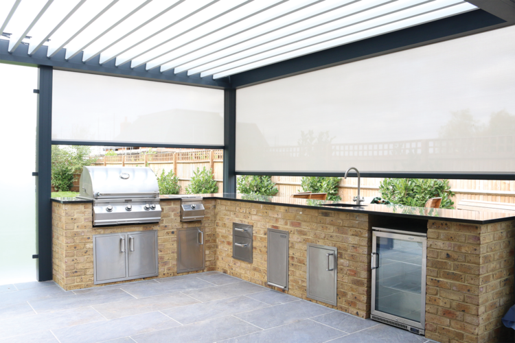 Fire-Magic-Bricked-Outdoor-Kitchen-Louvered-Canopy